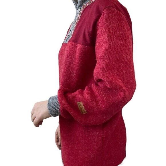 Mens Primo Made in Norway Norwegian Red Wool Ski Winter Sweater Sz M - Picture 5 of 8
